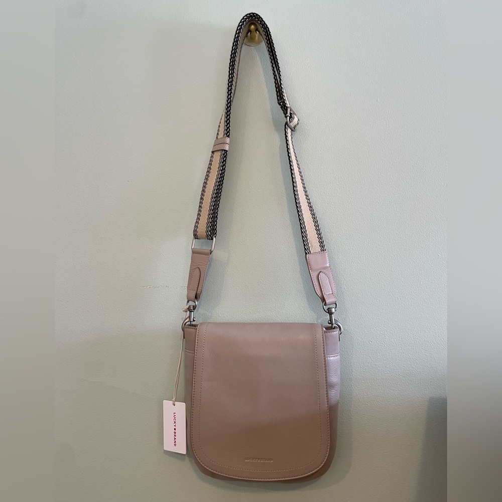 lucky brand taupe crossbody bag
